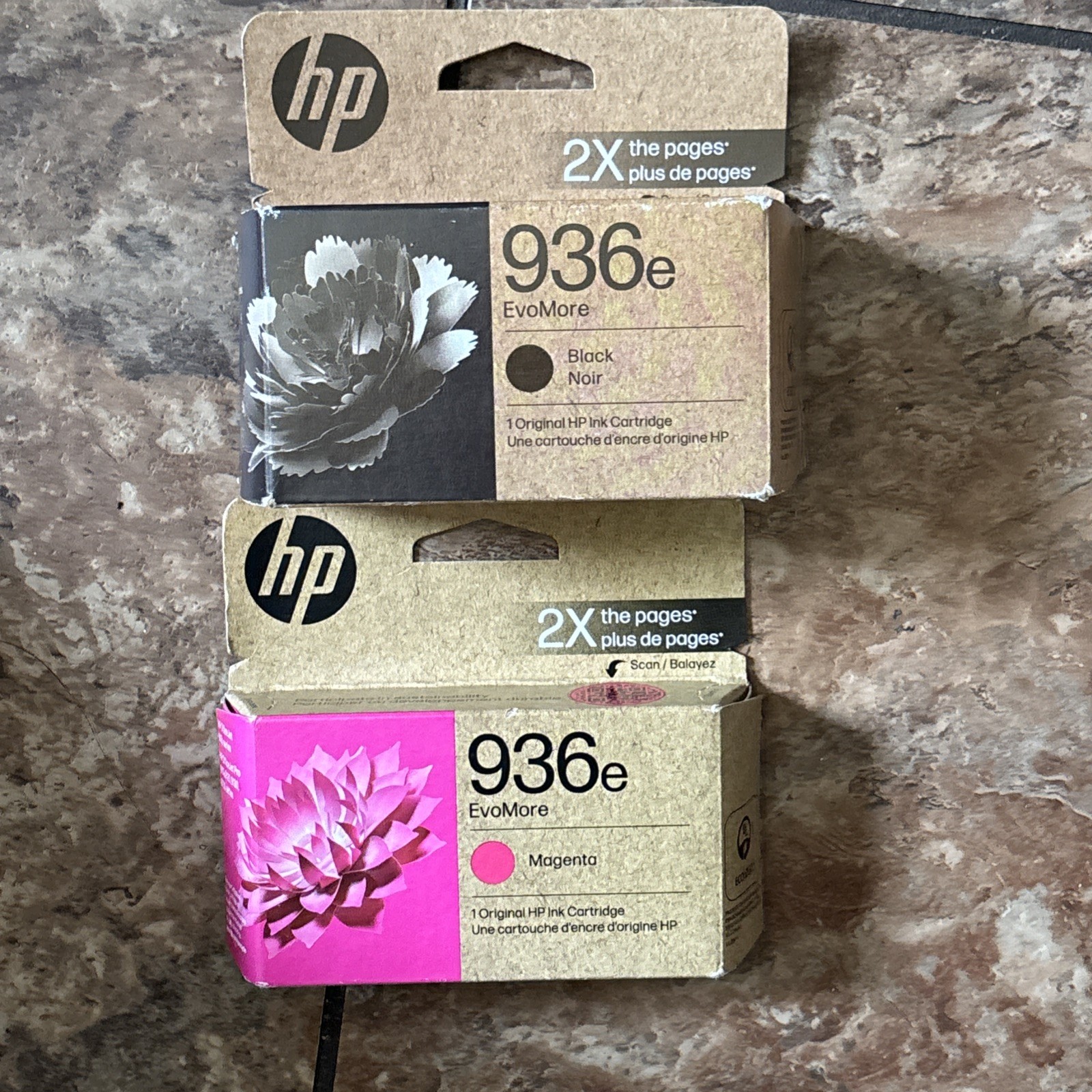 HP 936e Inkjet Cartridges Set Black & Magenta- 2027
