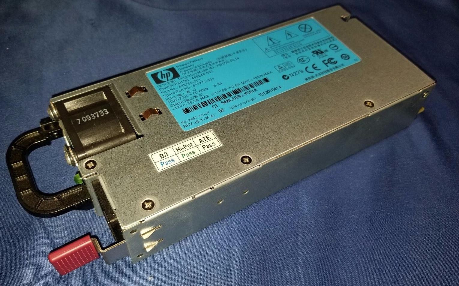 HP HSTNS-PR17 499250-301 511777-001 460W Proliant G6 G7 Server Power Supply
