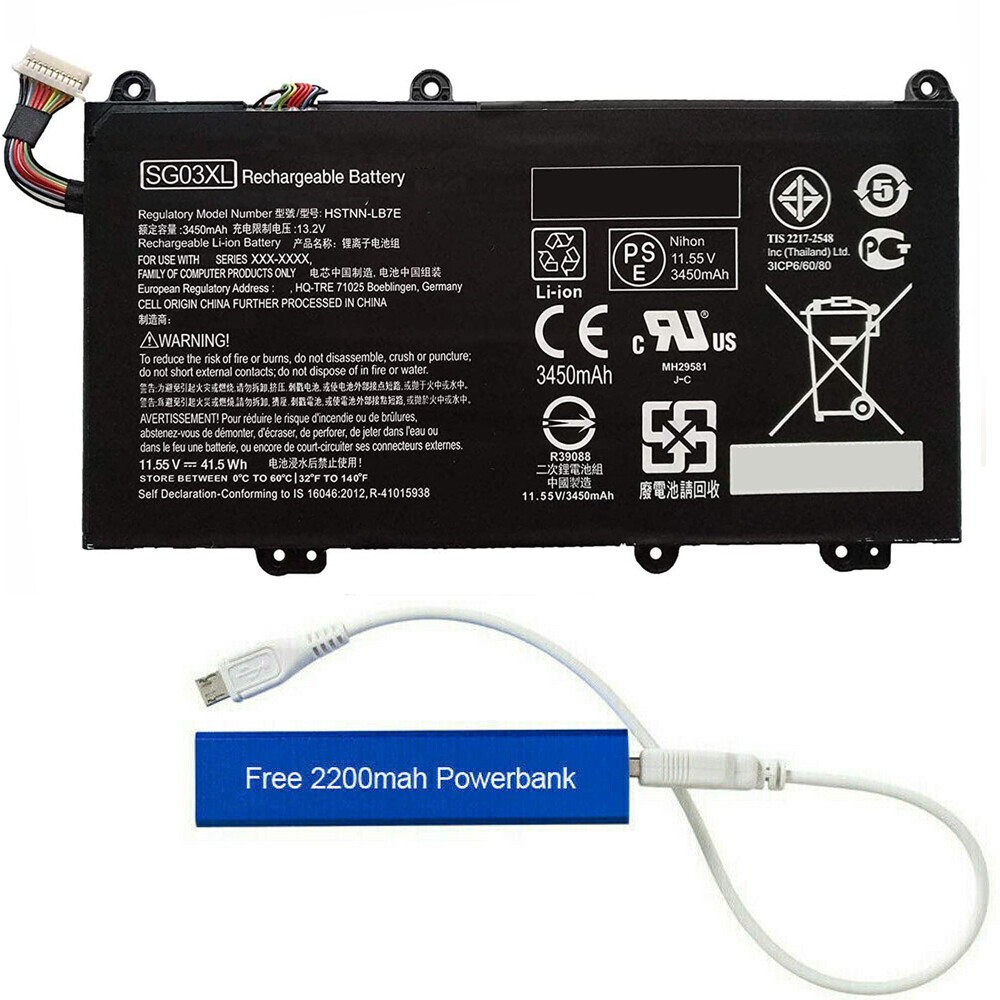 NEW SG03XL REPLACEMENT BATTERY FOR HP ENVY 17-U 17T-U M7-U 62WHR 849314-856