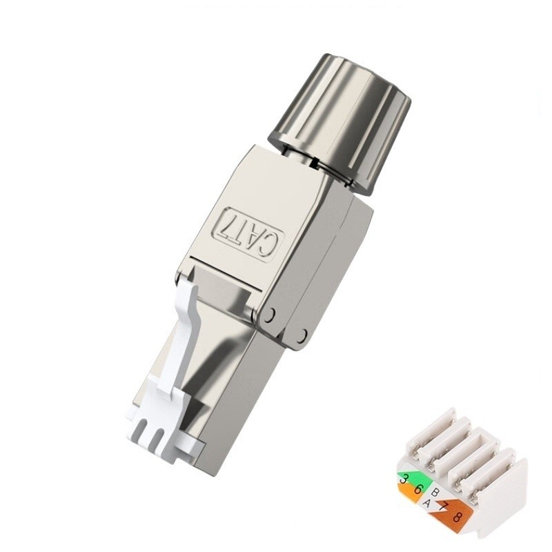 RJ45 Field Termination Plug - Toolless CAT 7 Connector up to 10GbE
