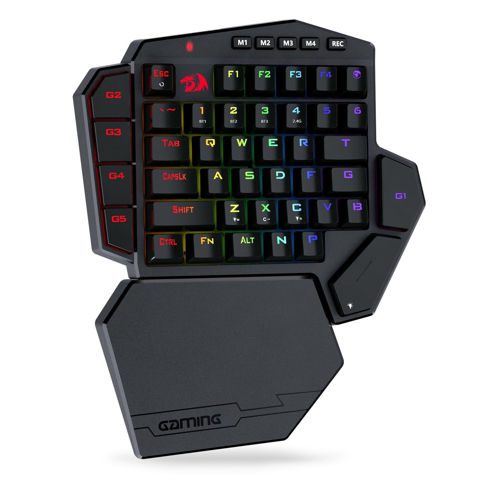 Redragon K585 PRO Wireless OneHanded RGB Gaming Keypad, 42Key Layout