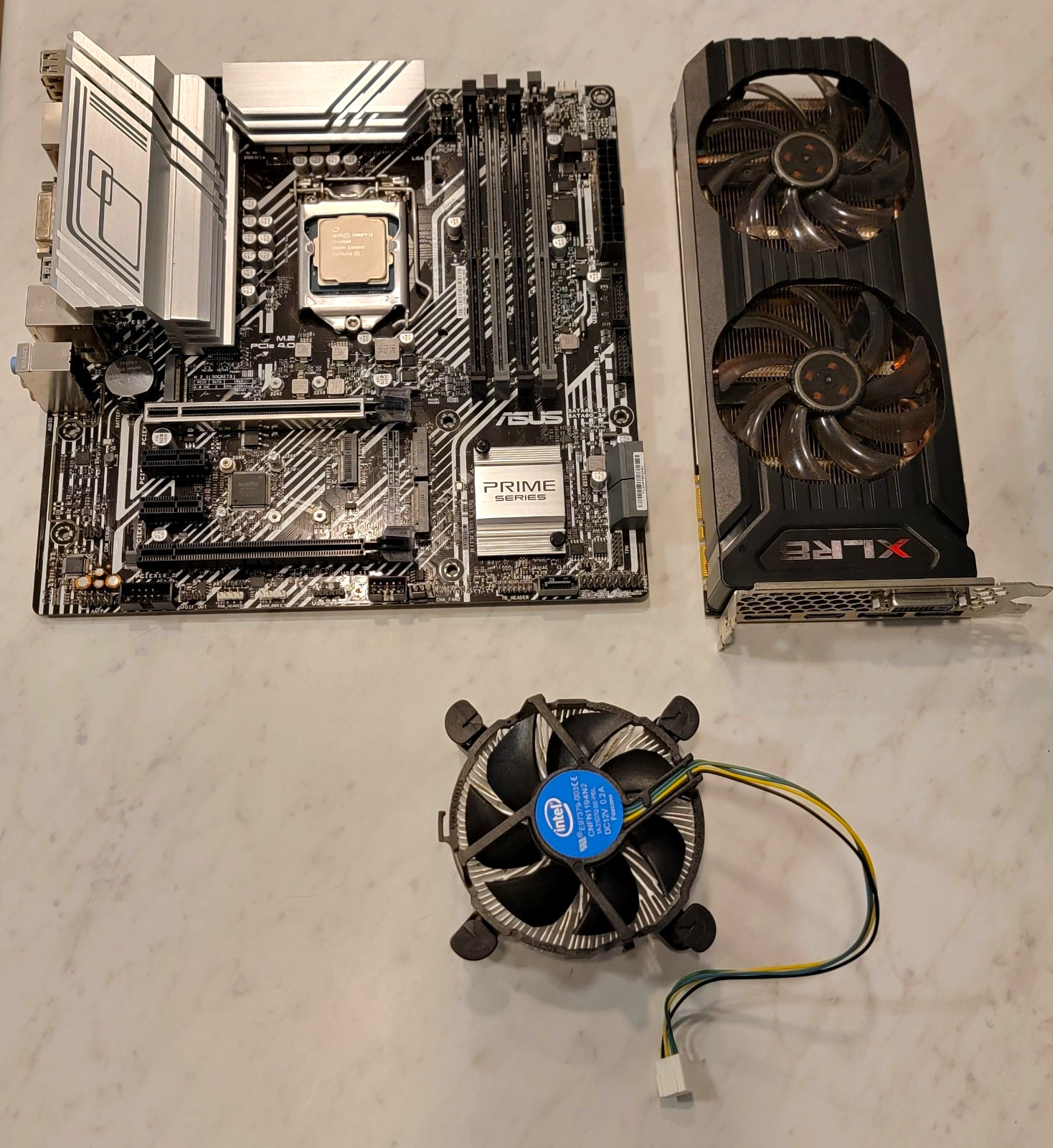 PC Parts Bundle - ASUS Prime Z590M-Plus, i3-10100, PNY GTX 1070 8GB OC