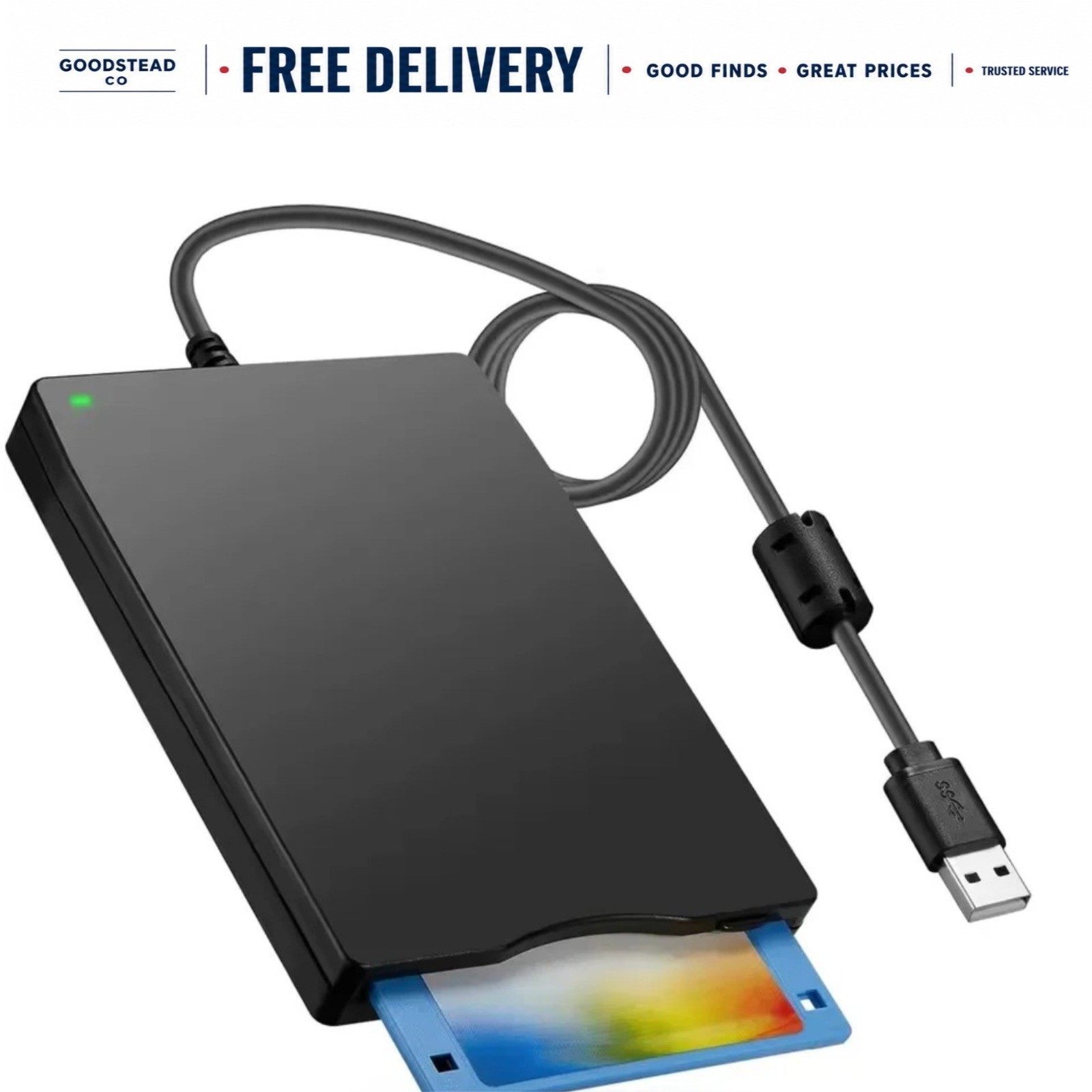 USB Floppy Disk Reader 3.5 inch 1.44MB External FDD Drive for PC Laptop