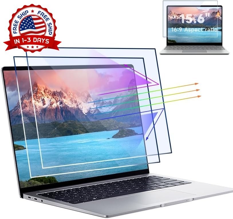 [Paquete De 2 Piezas] Protector De Pantalla Antirreflejo Para Portatil De 15,6