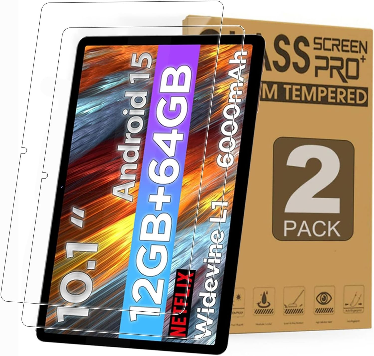 2PCS Callsky Tab 10.1 " Tempered Glass Screen Protector For Cpad 10 / Ctab 10