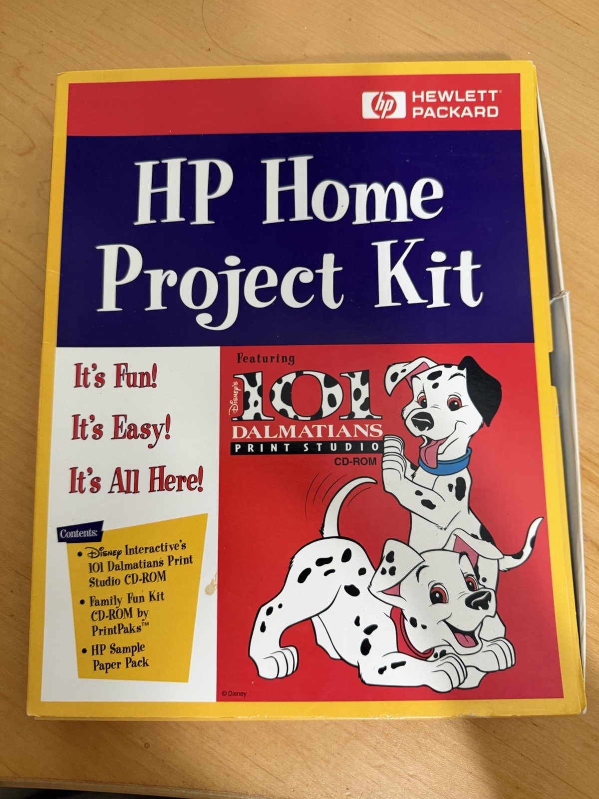 Vtg HP Home Project Kit Disney  101 Dalmatians & 2 Boxes Mickey & Friends CDROMs