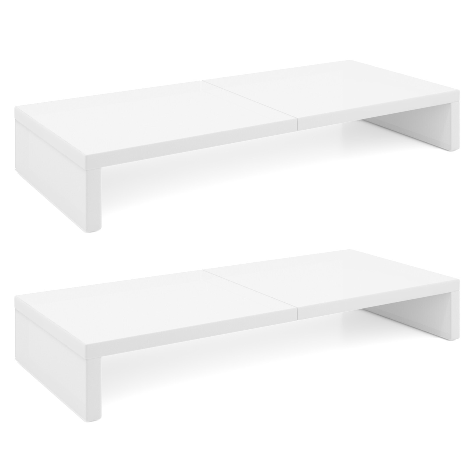 2 Pack 20 inch Monitor Stand Riser, Wood Monitor Stand for Desk Organization.