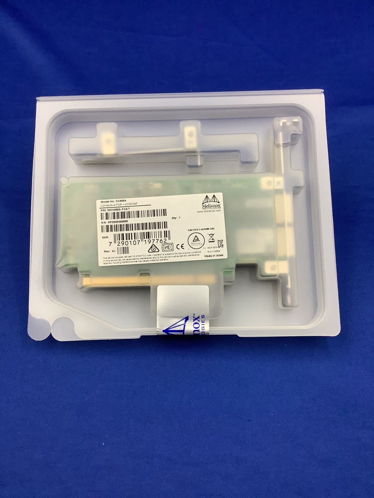 MCX456A-FCAT NVIDIA CONNECTX-4 2P FDR 40/56GbE IB QSFP28 PCIe3x16 VPI Card