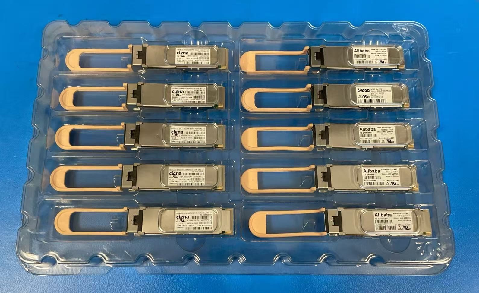 LOT OF 10 Ciena Avago AFBR-89CDDZ 100GBASE-SR4 850nm 100M Optical Transceiver