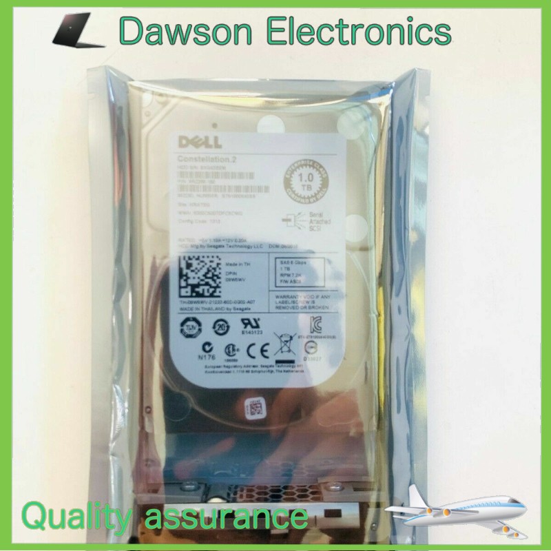 DELL 9W5WV 09W5WV 1TB 7.2K 6G SFF SAS Hard Drive ST91000640SS With Tray
