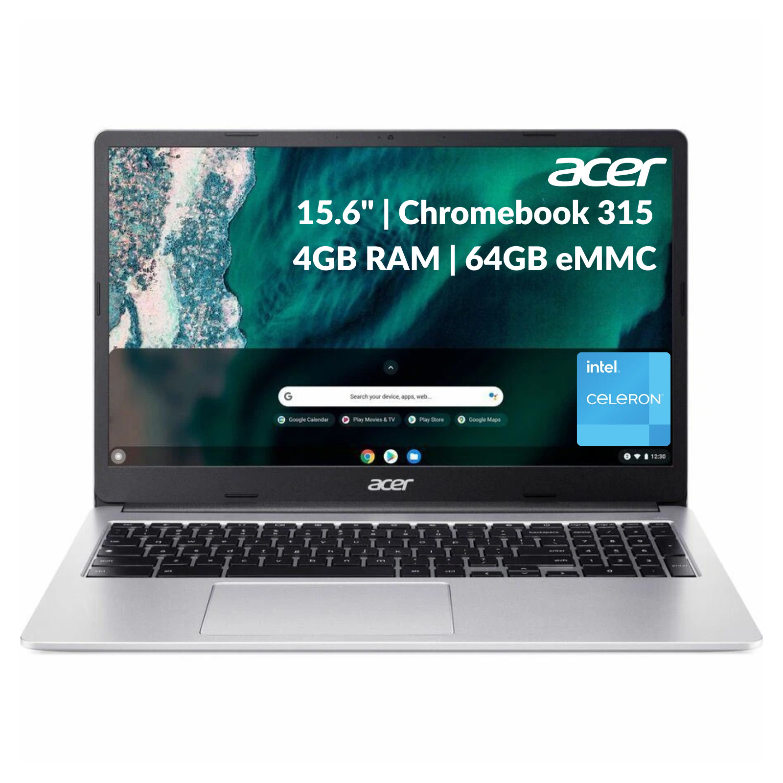 Acer Chromebook 315 15.6" Laptop Celeron N4500 11th Gen 4GB RAM 64GB eMMC Refurb