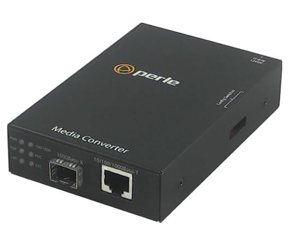 Perle S-1110-SFP Gigabit Ethernet Media Converter - RJ-45, Expansion/ SFP Slots