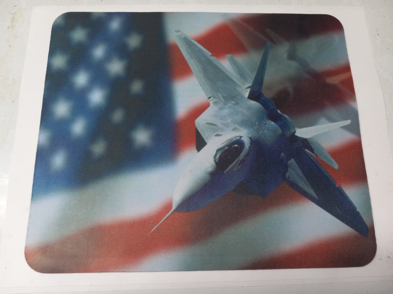 American Flag F-22 Stealth Fighter Jet Air Superiority Computer Mouse Pad