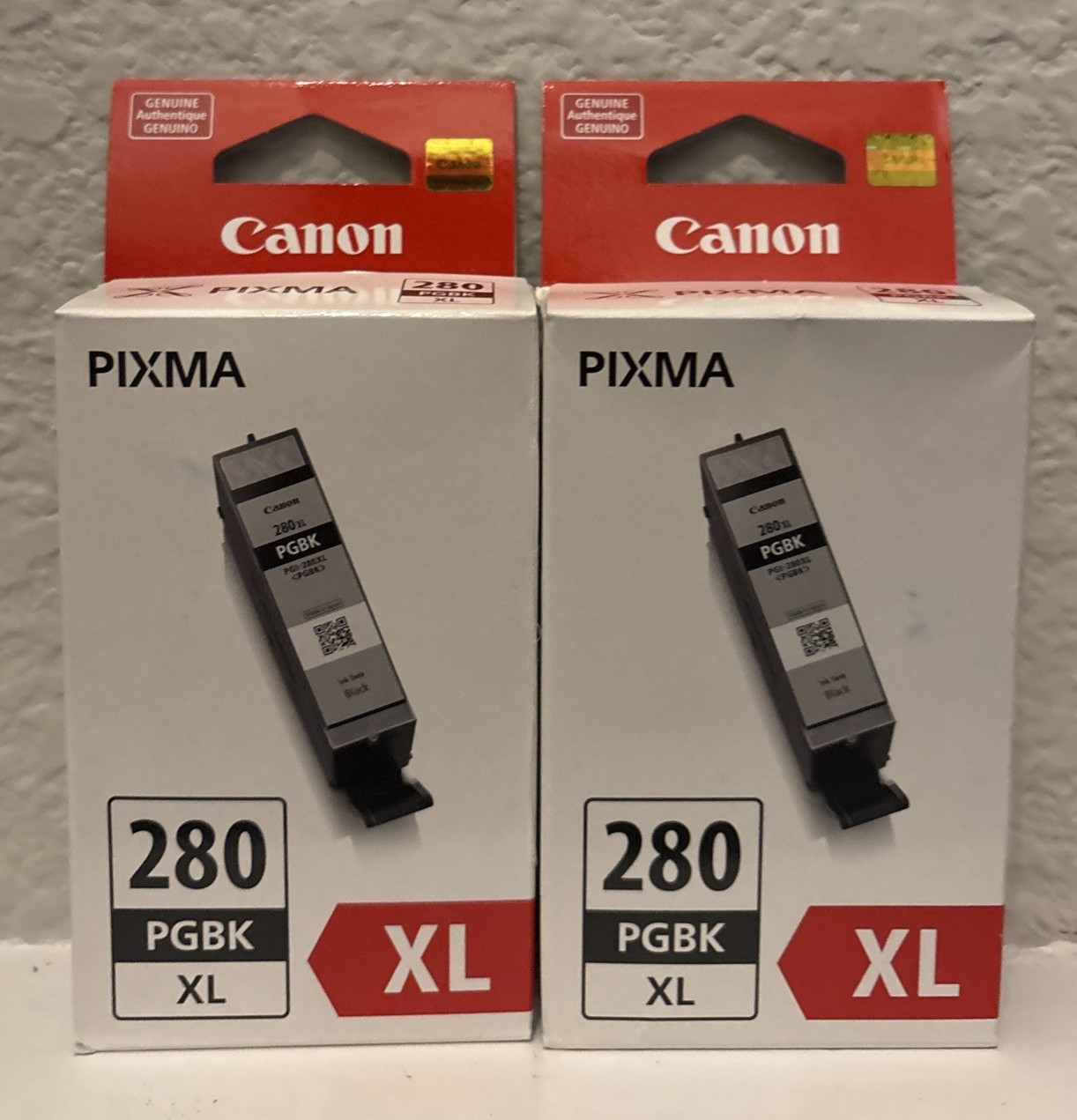 CANON - PIXMA PGI-280XL High Capacity BLACK Ink Tank - New Sealed - LOT OF 2