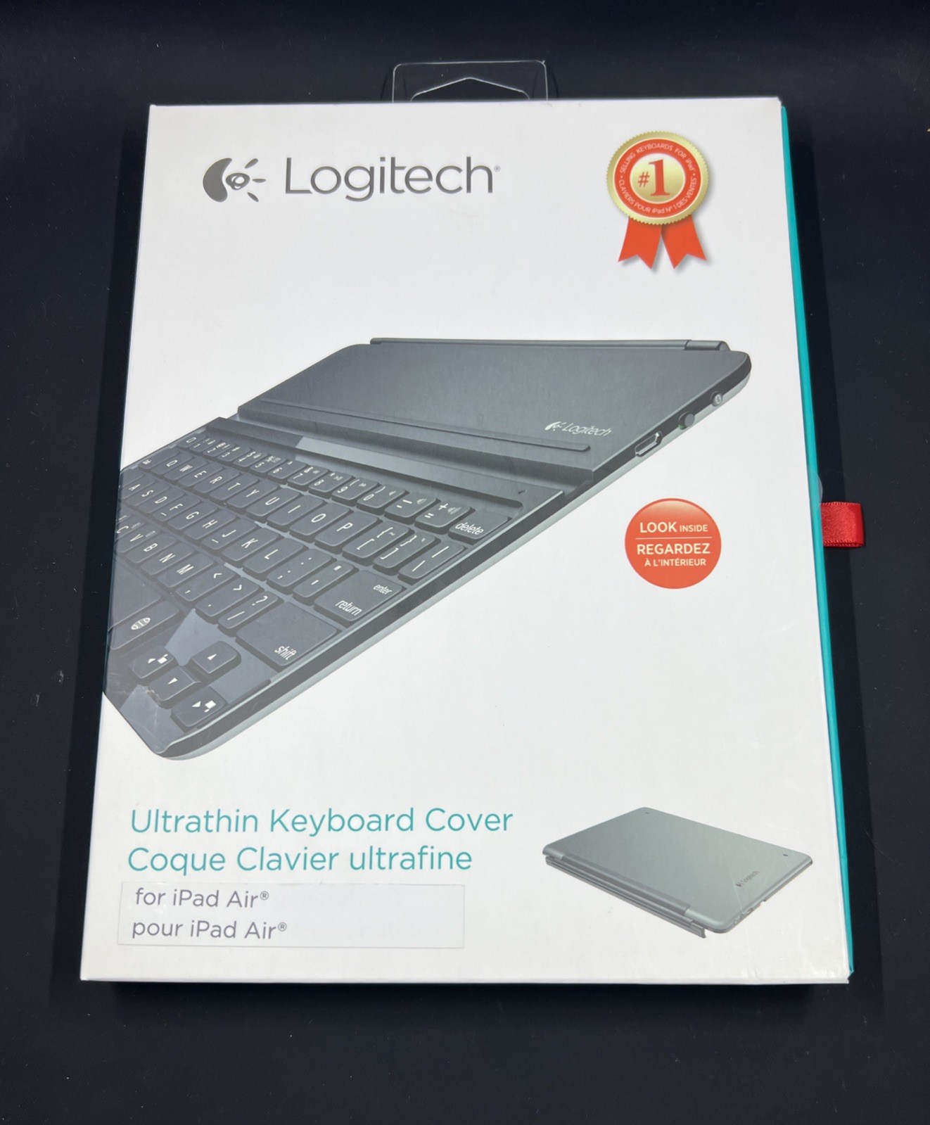 Logitech Black Ultra Thin Wireless Bluetooth Keyboard Cover i5 For iPad Air NEW