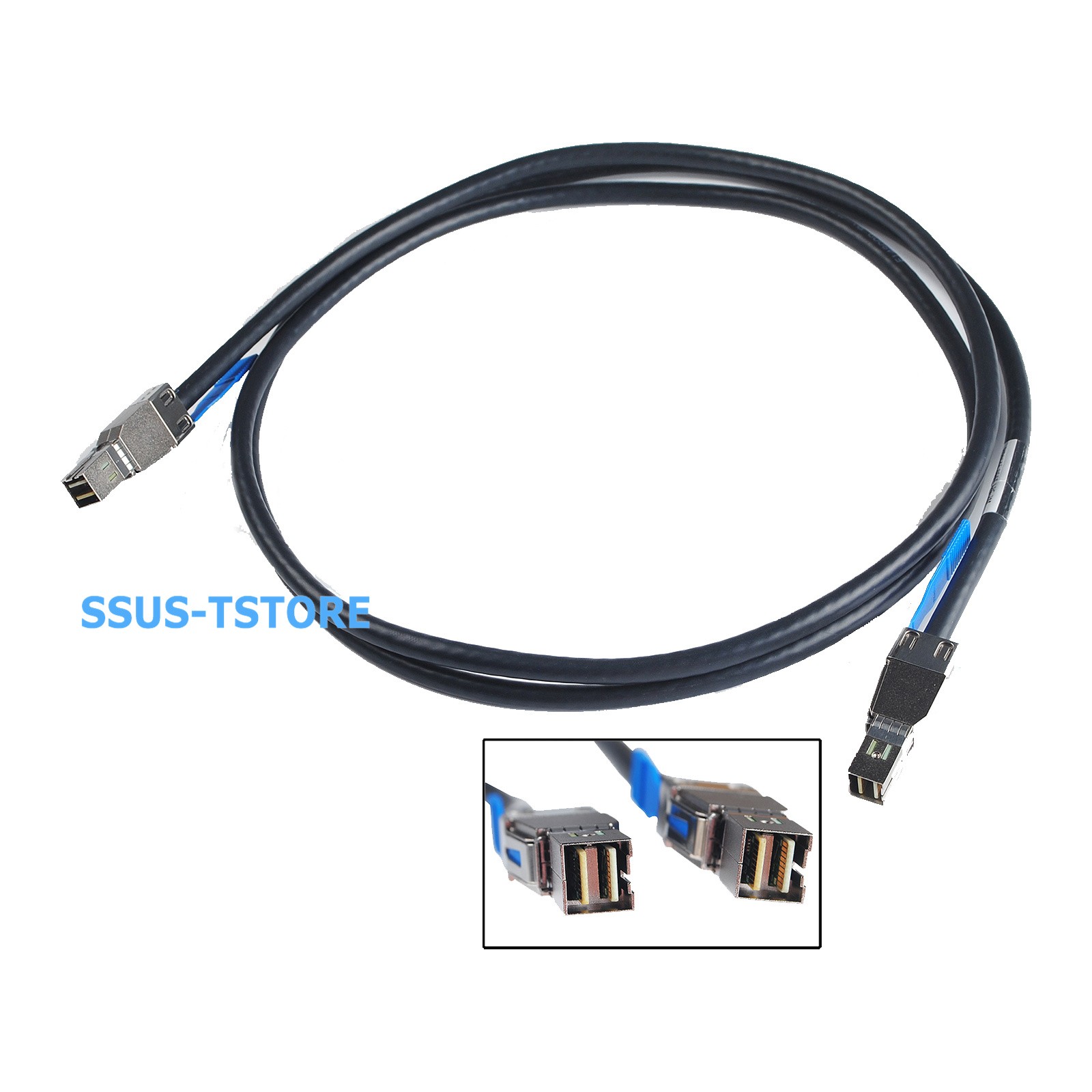 12G External Mini SAS HD SFF-8644 to SFF-8644 Cable, 100 Ohms 2 Meter(6.6ft)