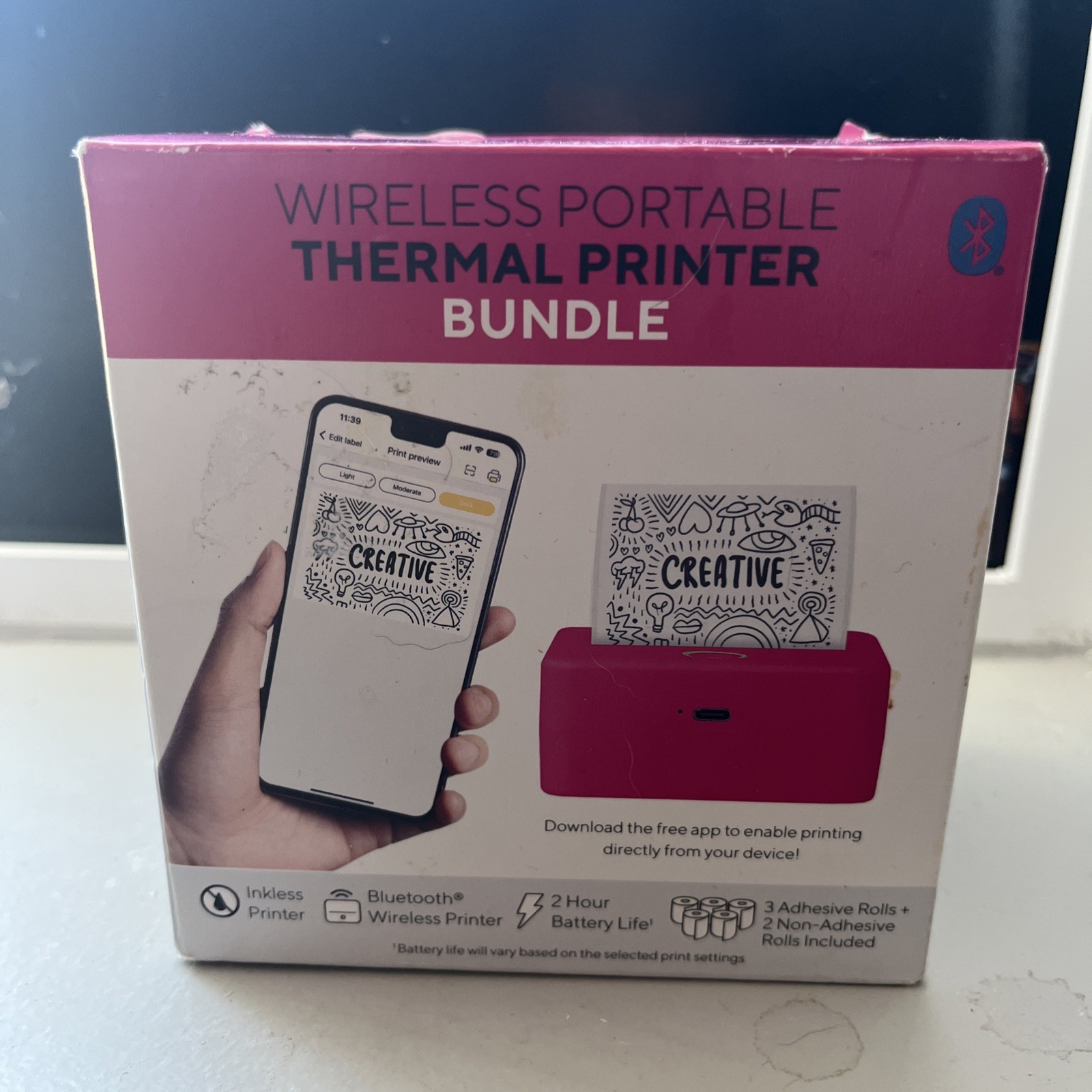 (NEW) CORE Innovations Wireless Portable Thermal Printer Bundle Bluetooth Extra