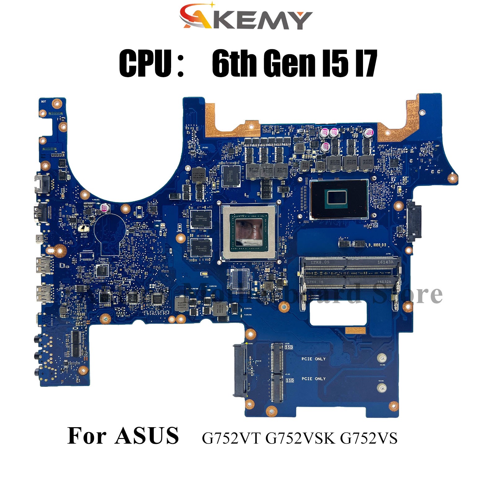 G752VT Motherboard For ASUS GL752VW G752VS G752VSK GL752VL Mainboard W/CPU