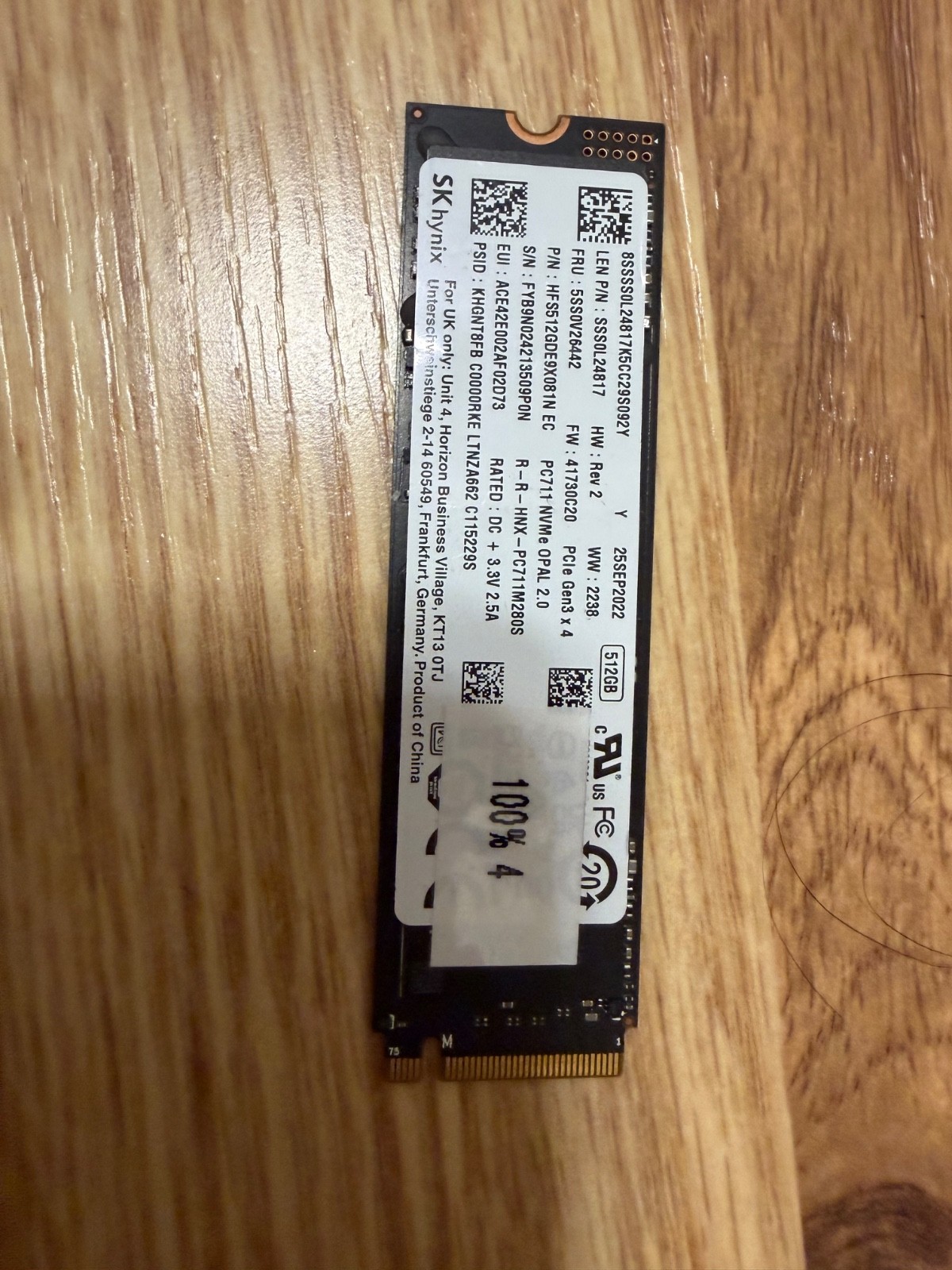 SK Hynix 512GB BC901 M.2 NVMe Gen 4x4 SSD 2280 - HFS512GEJ9X108N