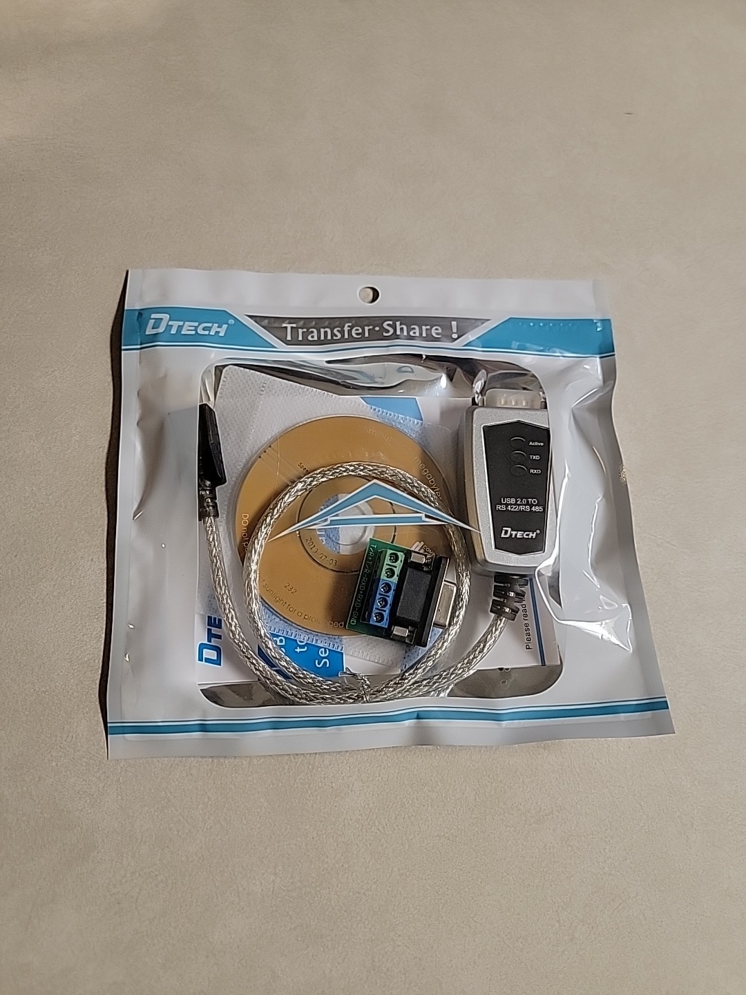 USB A Male To Rs4585/RS422 Converter With FTDI Chipset