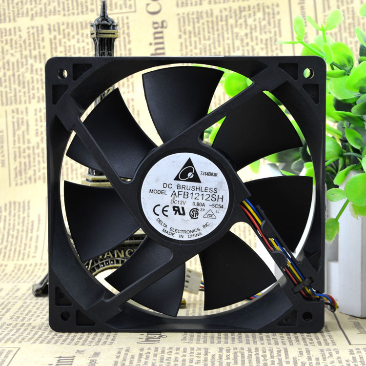 Delta fan MODEL 120*120*25mm AFB1212SH DC 12V 0.80A 4pin PWM Case Cooling Fan