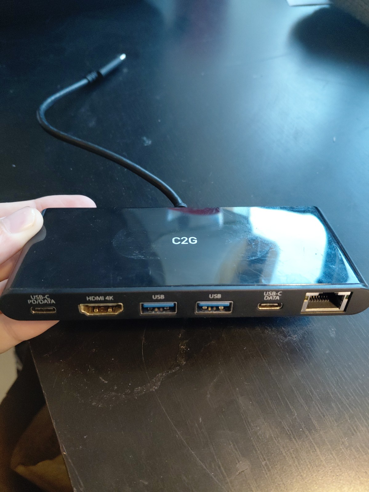 Dell C2G 4K30 USB-C Docking Port With HDMI and Ethernet 2x USB-A 2x USB-C Used