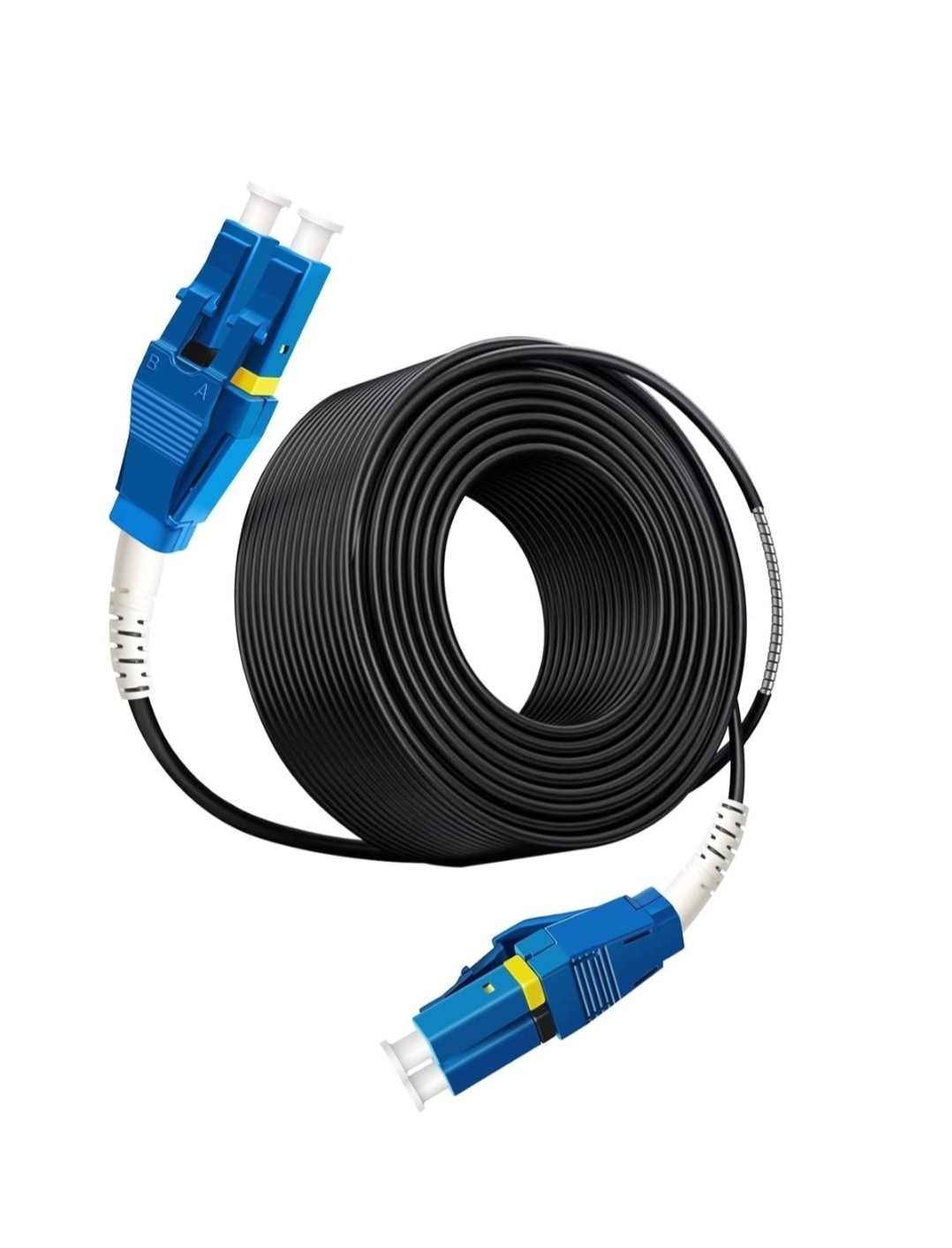 50 Meters Uniboot LC to LC Outdoor Armored Fiber Patch Cable, Low Friction Si...