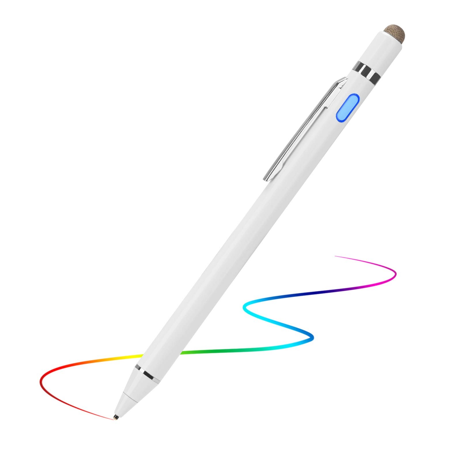 2in1 Active Stylus Digital Pen with 1.5mm Ultra Fine Tip for iPad iPhone Sams...