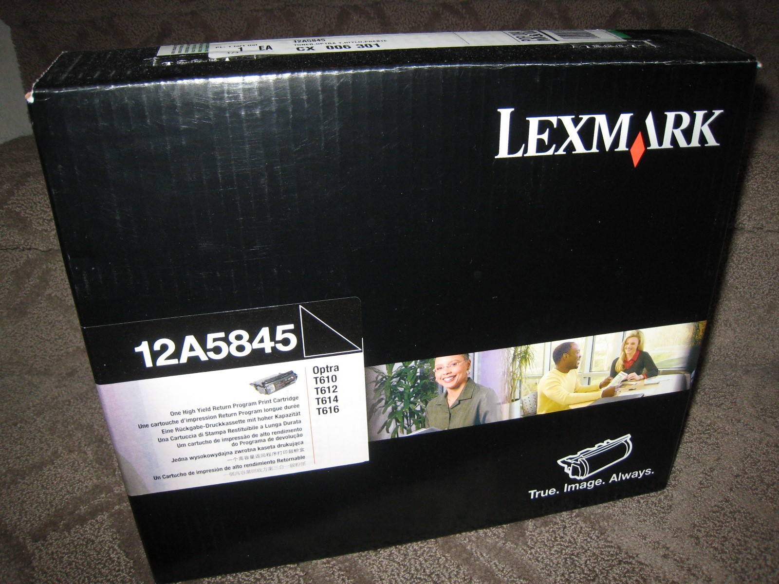 Lexmark 12A5845 Black High Yield Toner Cartridge OEM Genuine New Optra T T610