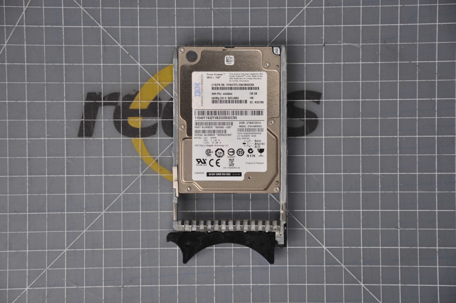 IBM- 139.5GB 15K SAS DRIVE 2.5" (1888) GRADE B 44V6844