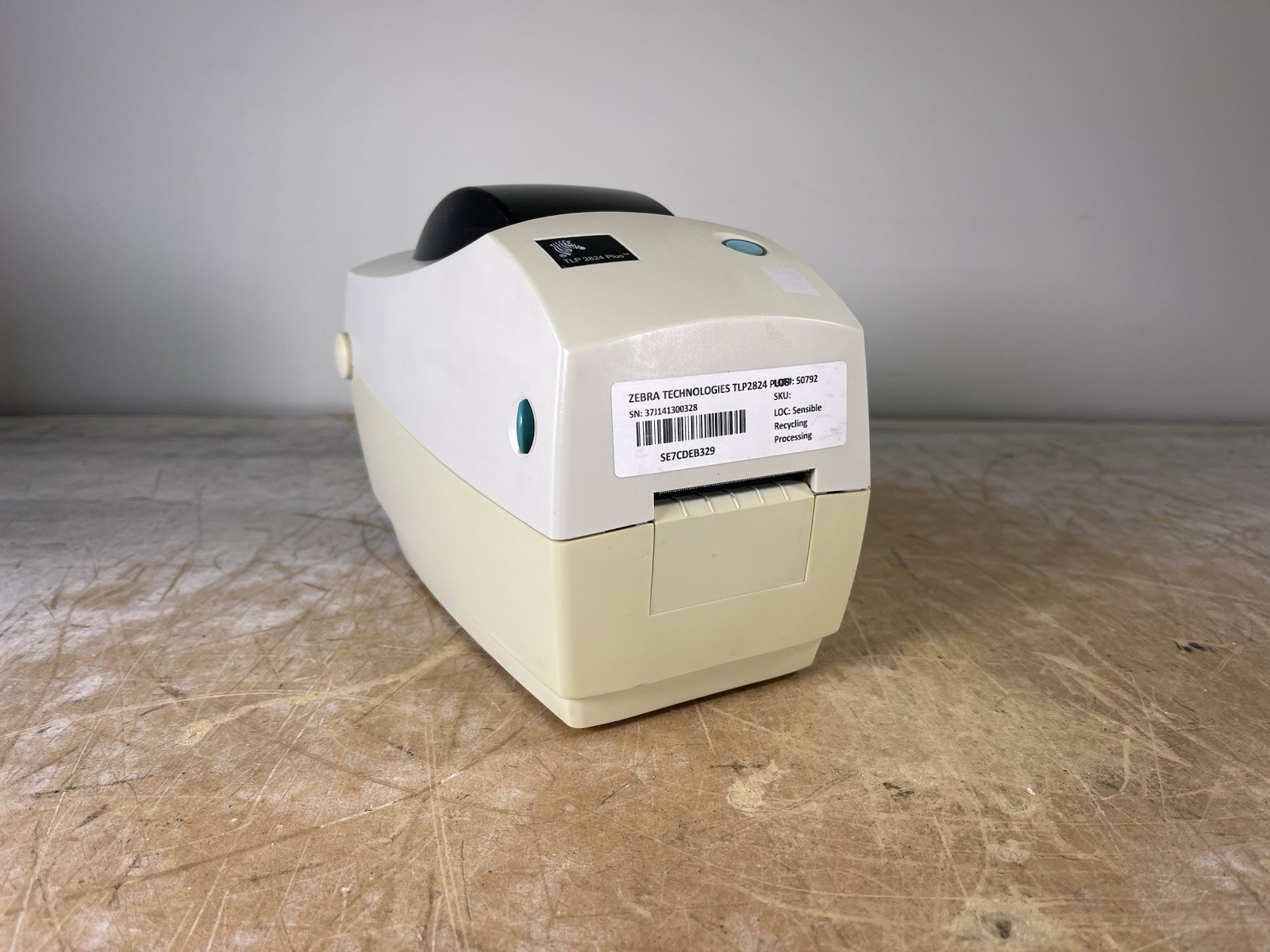 ZEBRA TECHNOLOGIES TLP2824 (282P-101110-000) PLUS THERMAL LABEL PRINTER