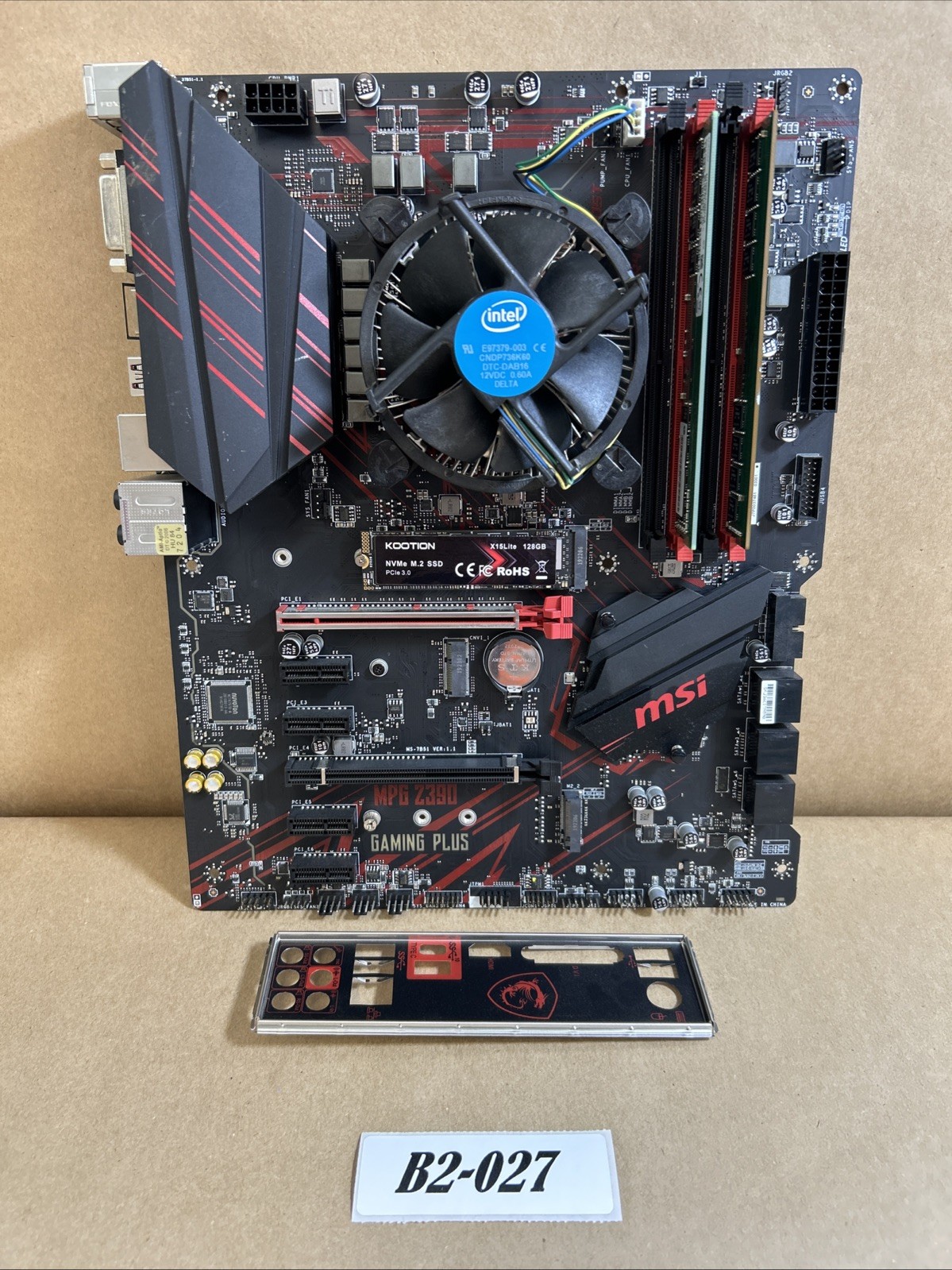 MSI Z390 Gaming Plus MOBO Combo i5-8600K 16GB DDR4 2666MHz 128GB SSD Tested