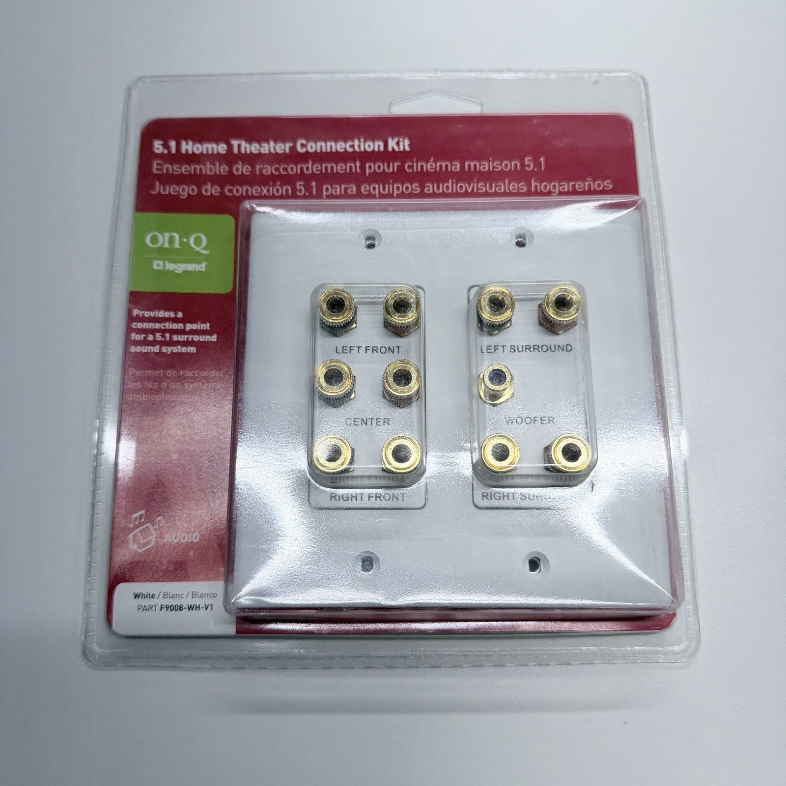 NEW Legrand ON-Q 5.1 Home Theater Connection Kit # F9008-WH-V1 (White)
