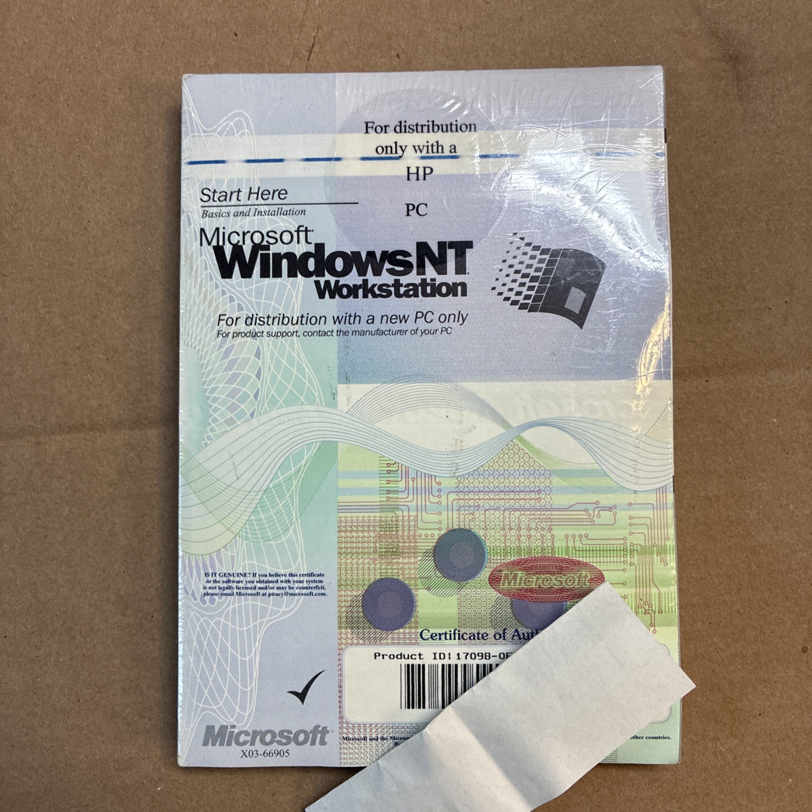 Vintage Windows NT Workstation CD & 3 Floppy Disks PC Only Sealed 1997 CoA