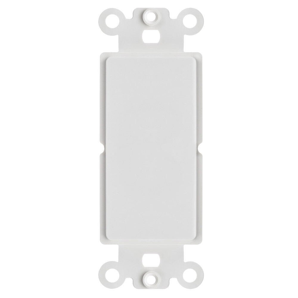 Blank Wall Plate Insert 1 Gang White fits Decora Faceplate Outlet Panel Cover