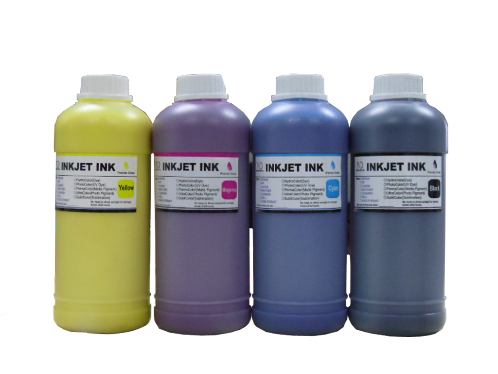 4x500ml ND® water-base Coat Pigment inkjet ink for any textile fabric printing