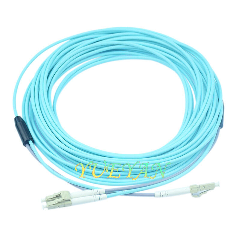 New 50M 10G OM3 Armored Cable Fiber Patch Cord LC to LC 3.0mm MM 50/125 Duplex