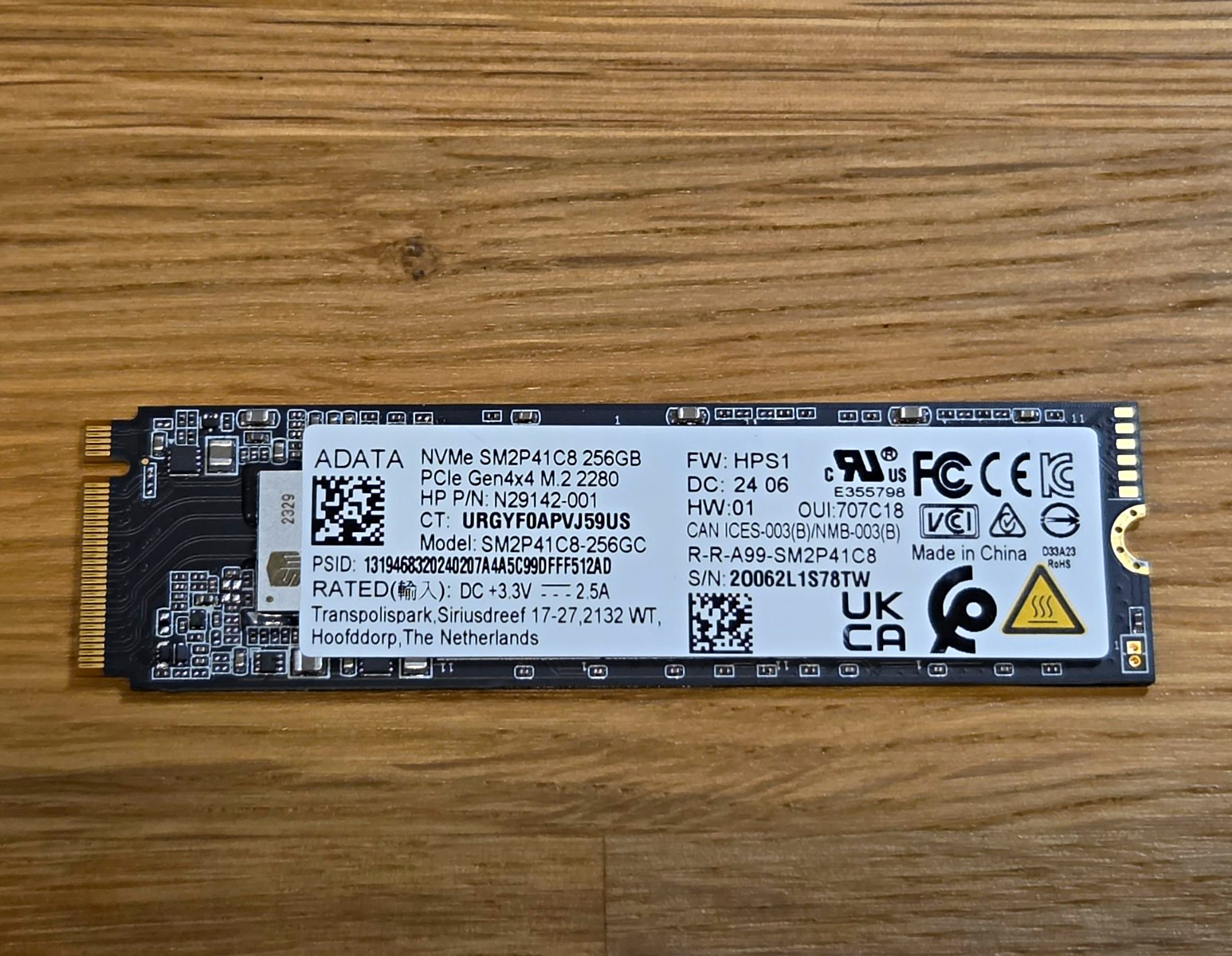 ADATA Legend 256GB NVMe PCIe Gen4x4 M.2 2280 SSD SM2P41C8-256GC