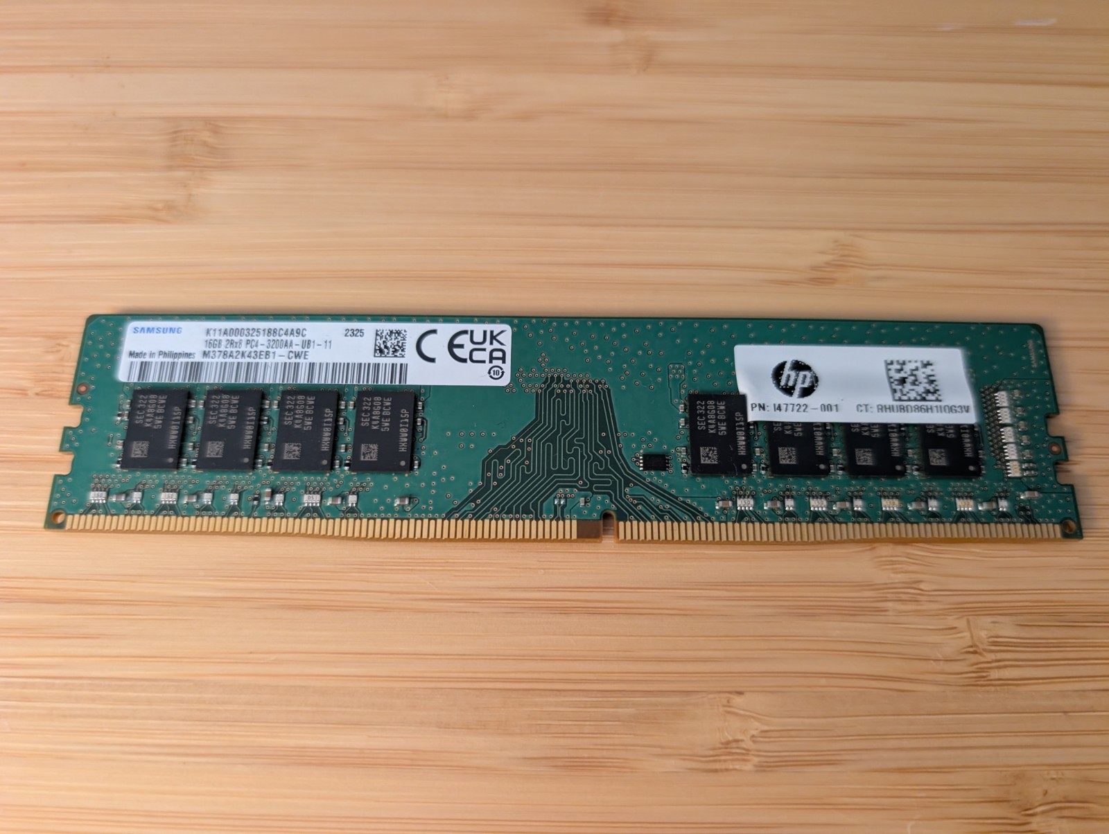Samsung 16GB DDR4-3200 Desktop RAM UDIMM - Part # M378A2K43EB1-CWE