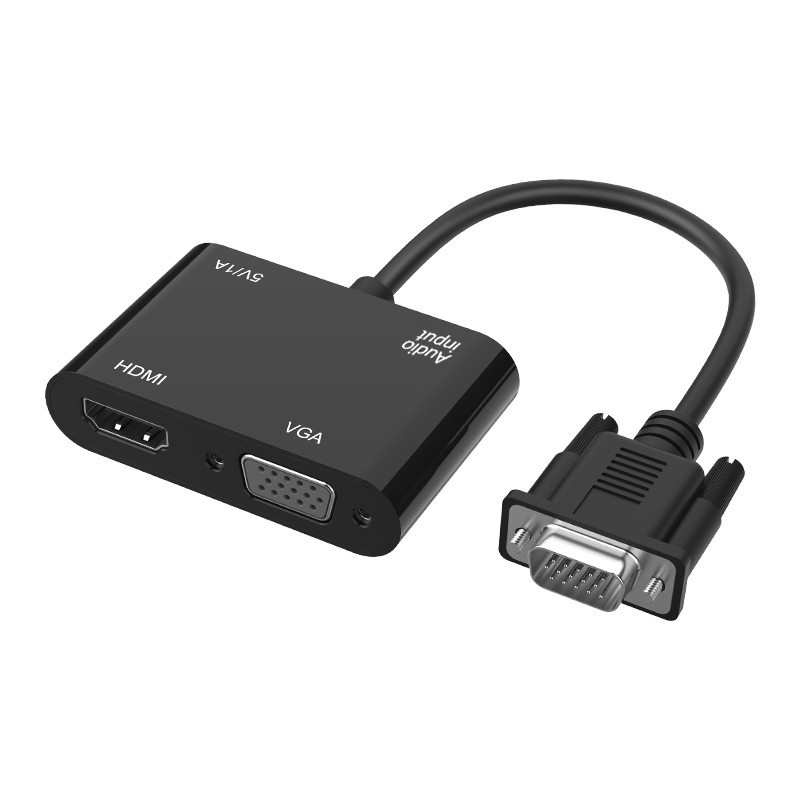 Adaptador VGA a HDMI + VGA 1080P con audio Onten 5138HV