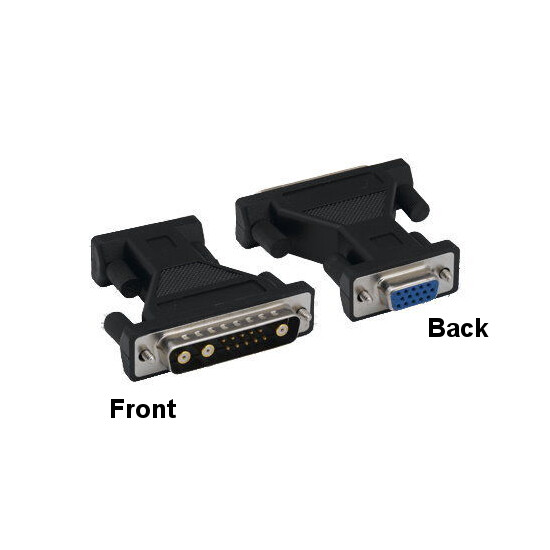Kentek DB-13W3 13Pin Male to HD15 15Pin Female Molded SUN Micro Monitor Adapter