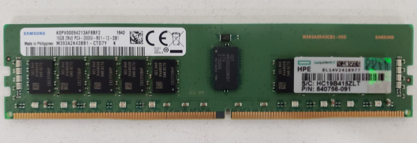 Samsung 16GB PC4-21300V 2Rx8 DDR4-2666 ECC RDIMM Server RAM M393A2K43BB1-CTD7Y