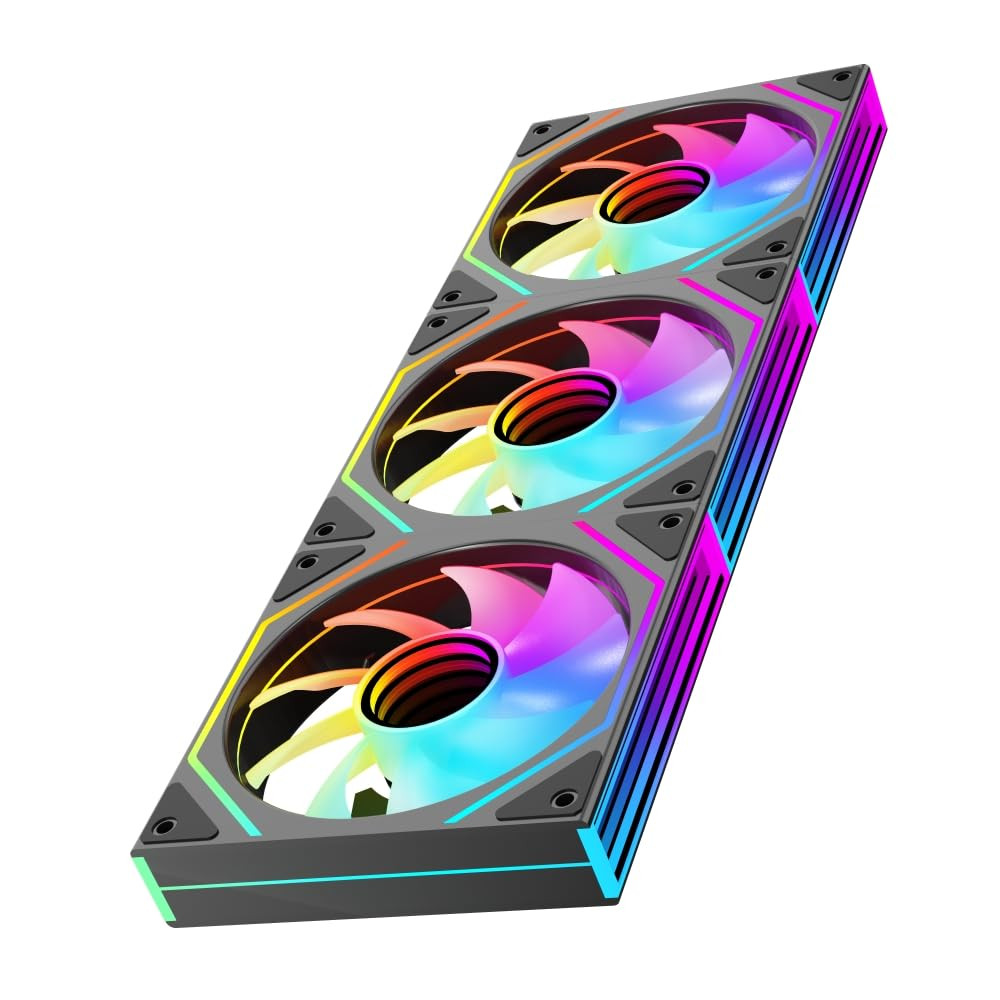 Prism4 Ultra 120Mm ARGB PC Case Fan - Dual Infinite Mirror, Ultra-Quiet 9-Blade
