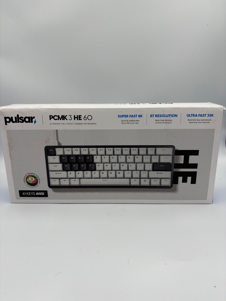 Pulsar PCMK 3 HE 60 61-Key White Hall-Effect Mechanical Gaming Keyboard ANSI