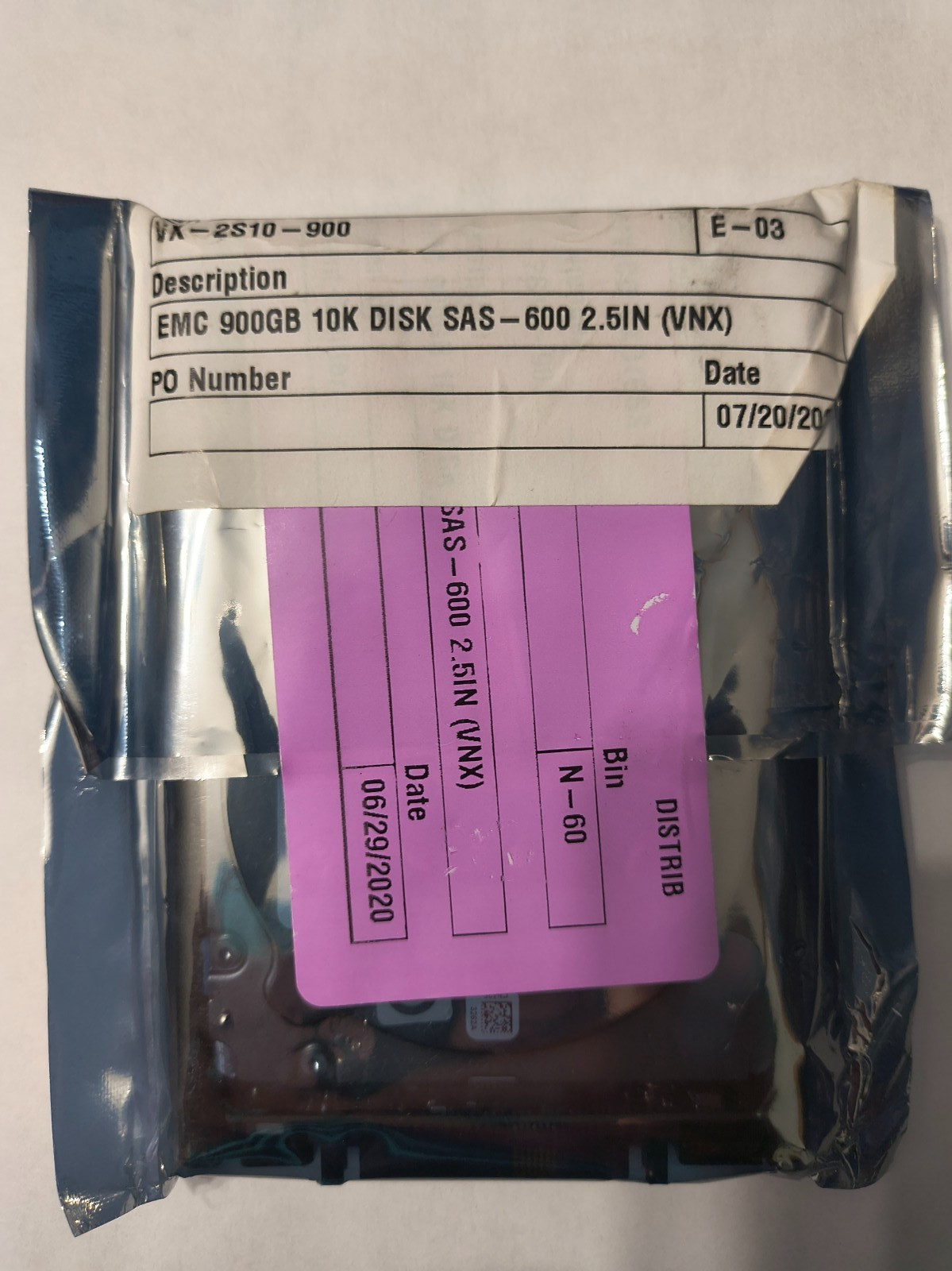 EMC 900GB 10K SAS 2.5" Hard Drive – Unopened / Sealed