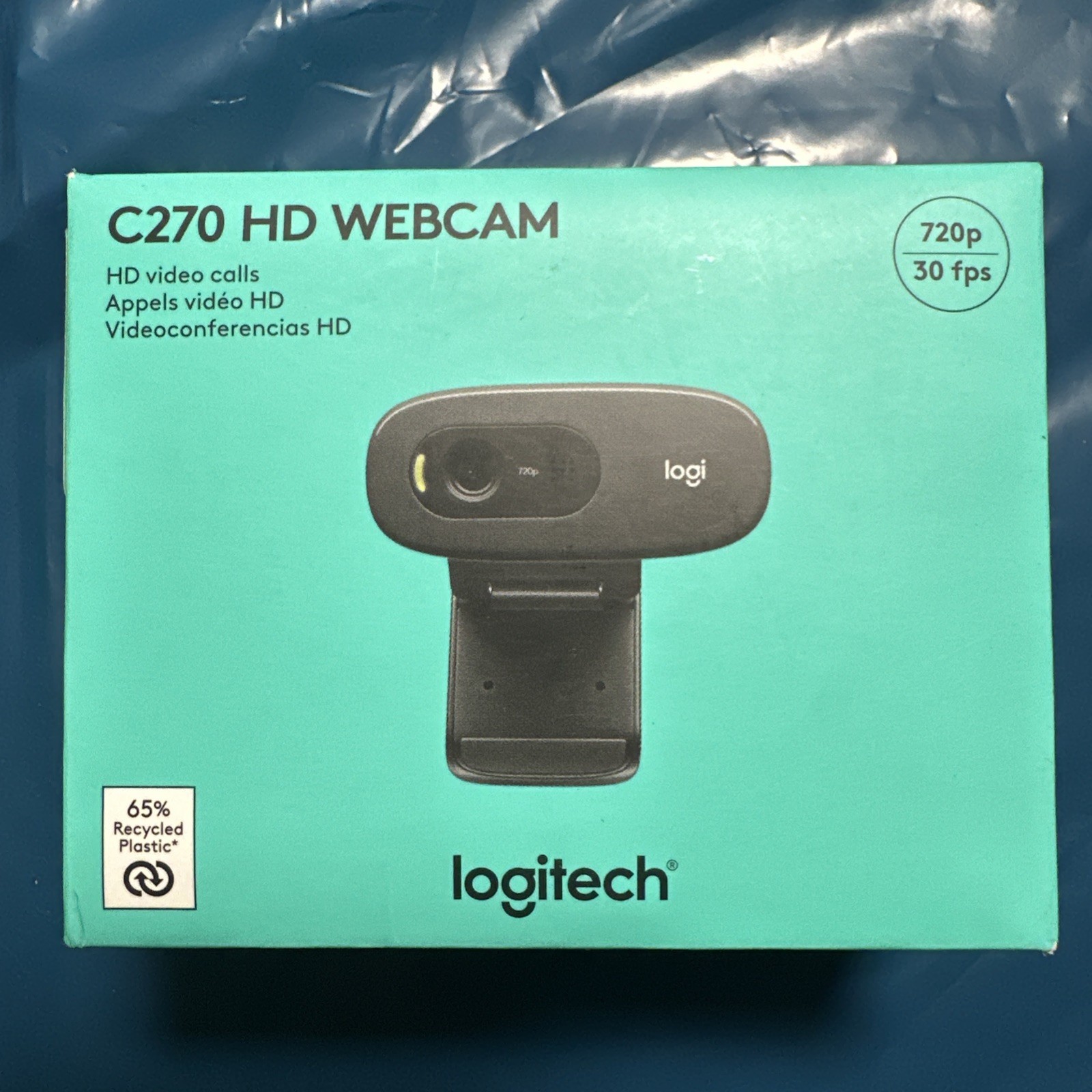 Logitech C270 HD Webcam, 720p, Widescreen HD Video Calling