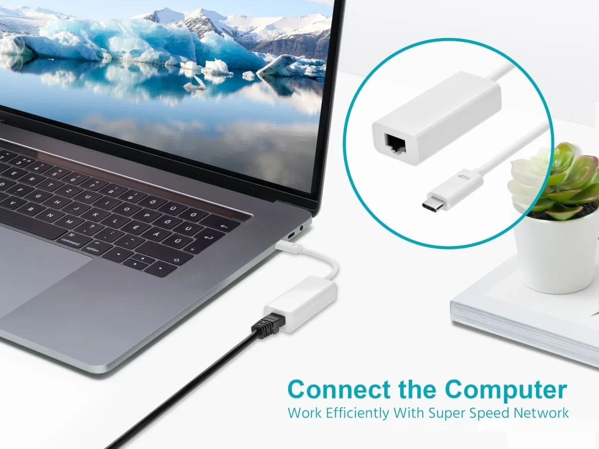 Monoprice USB-C to Gigabit Ethernet Adapter - NEW - US SELLER