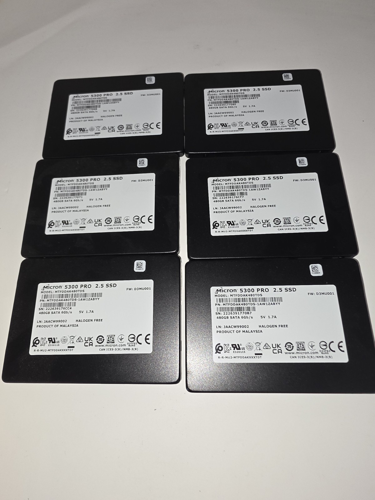 Micron 5300 PRO  480GB SATA 6Gb/s Solid State Drive MTFDDAK480TDS-1AW1ZABYY