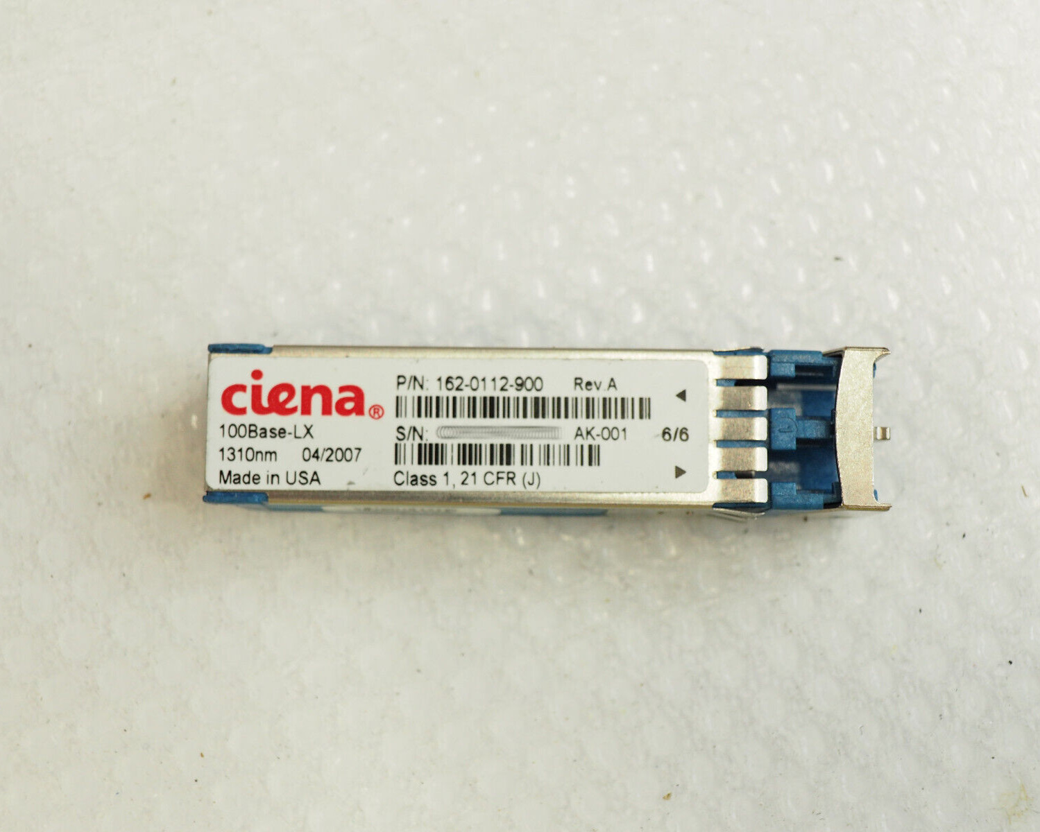 CIENA 162-0112-900 100Base-LX 1310nm IPUIA07TAA Transceiver Module