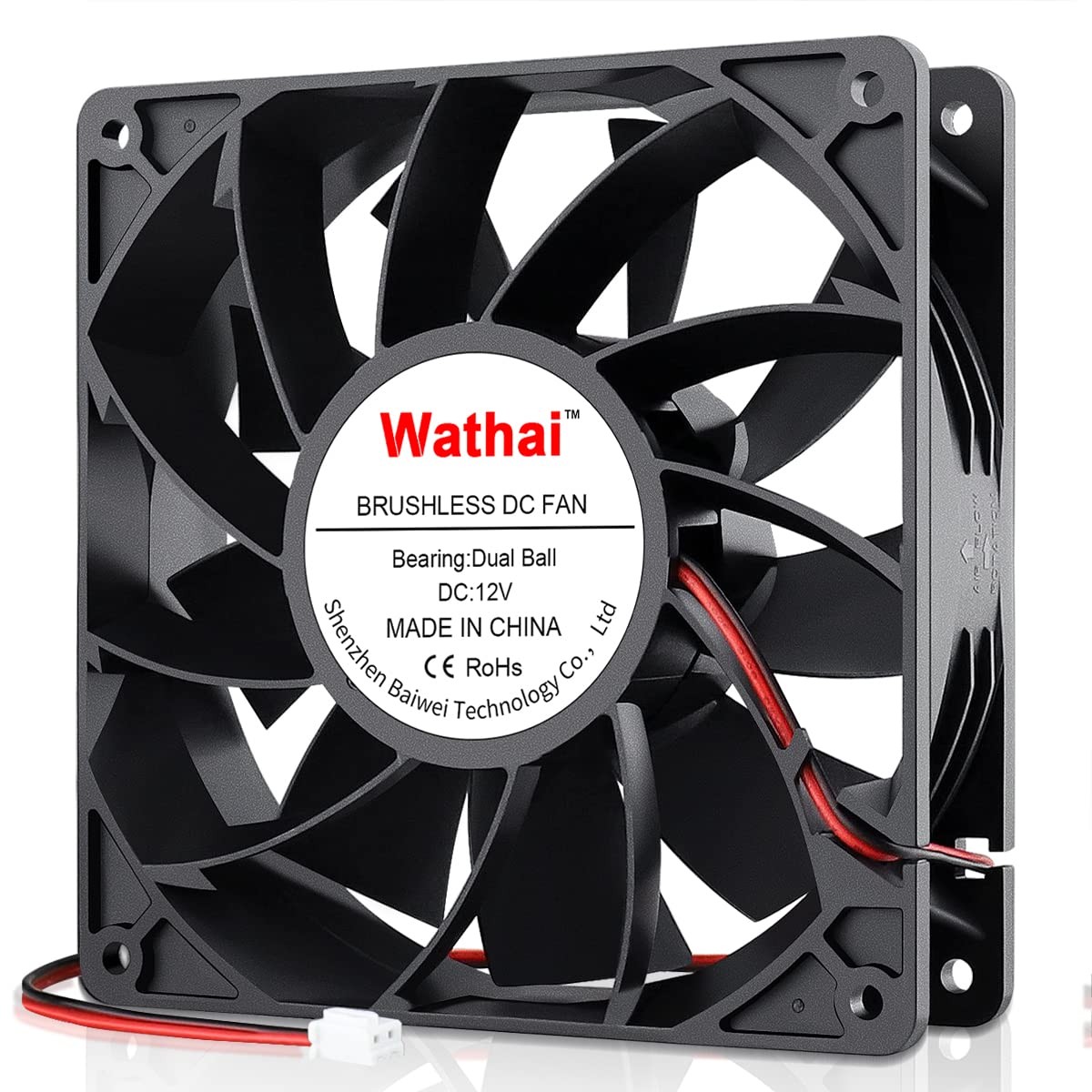 140mm X 38mm 12v Dual Ball High Airflow 3000rpm Dc Brushlss Cooling Computer Cas